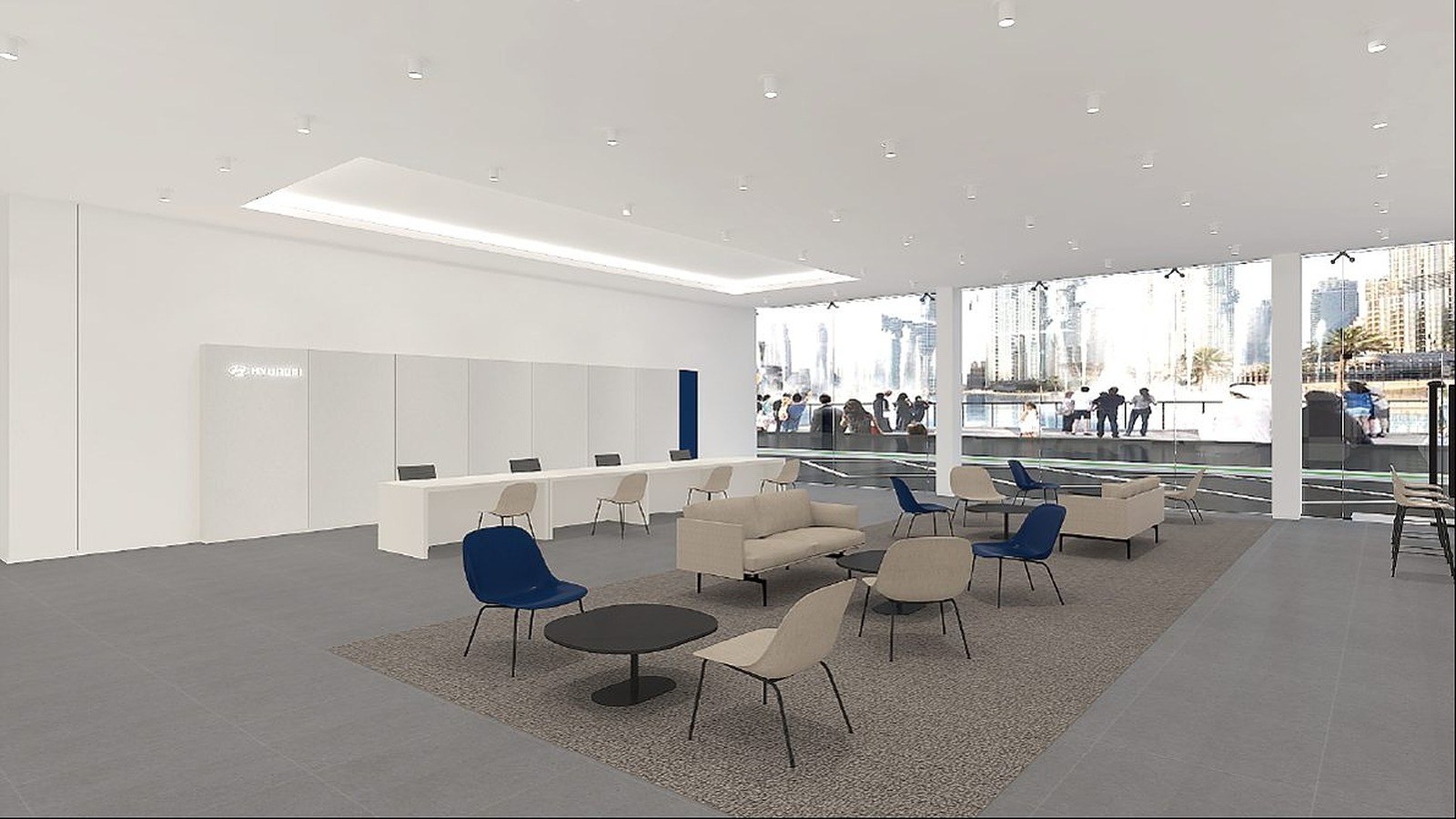 Genesis Showroom, Dubai — interior by HDG