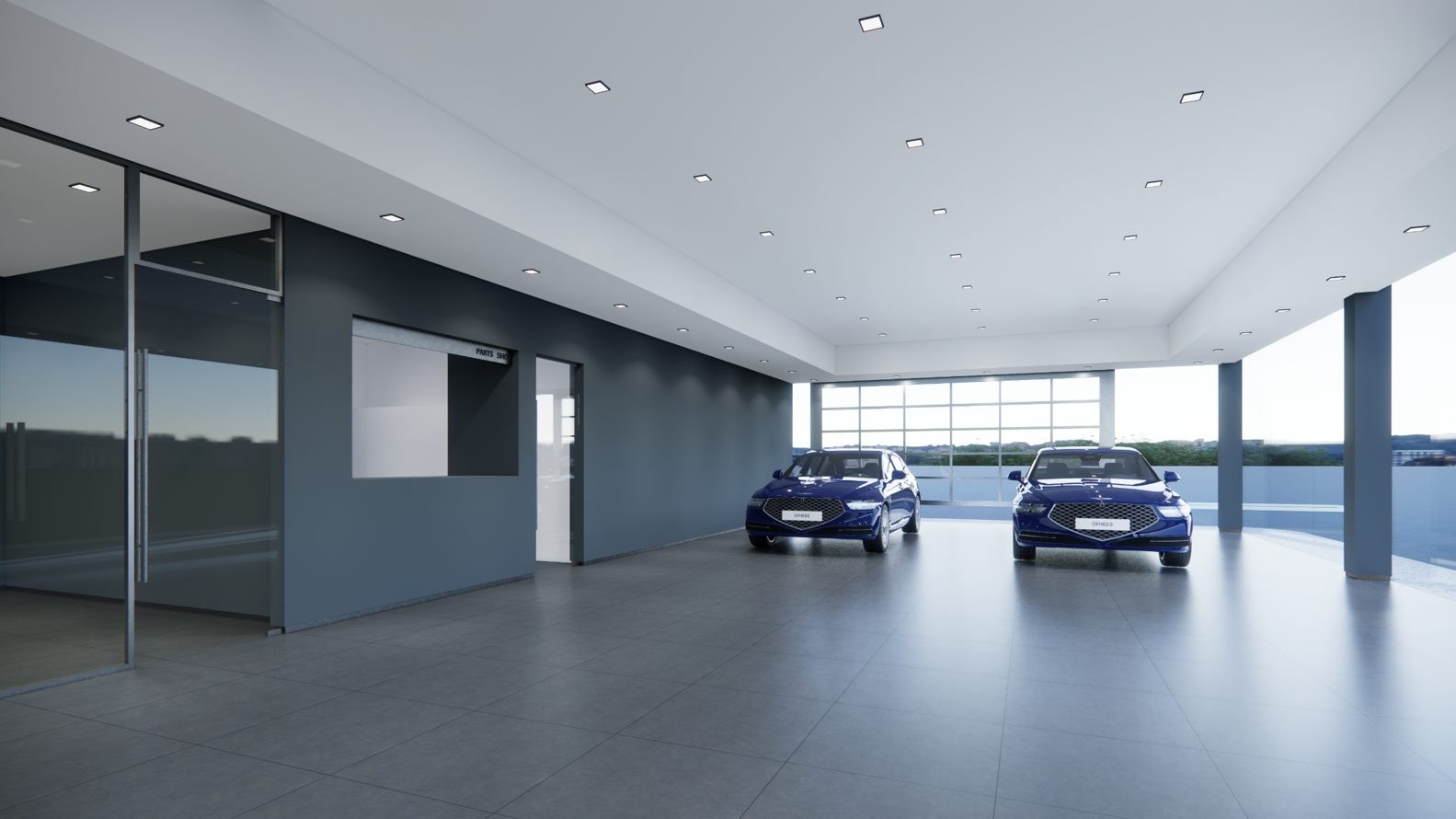 Genesis Showroom, Dubai — interior by HDG
