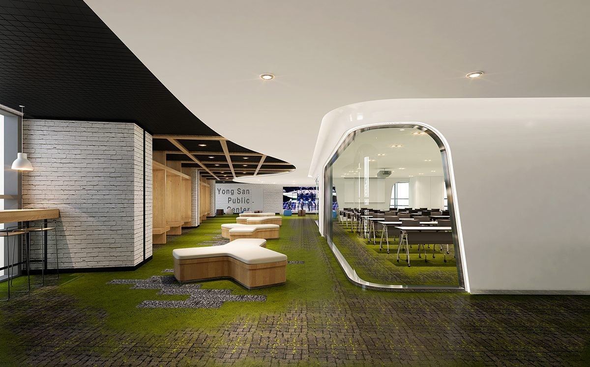 Hyosung Herington Square Seoul Korea — interior by HDG